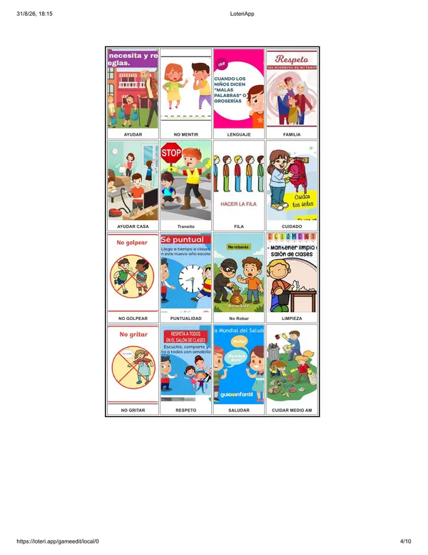 Lotería de tipos de Normas
