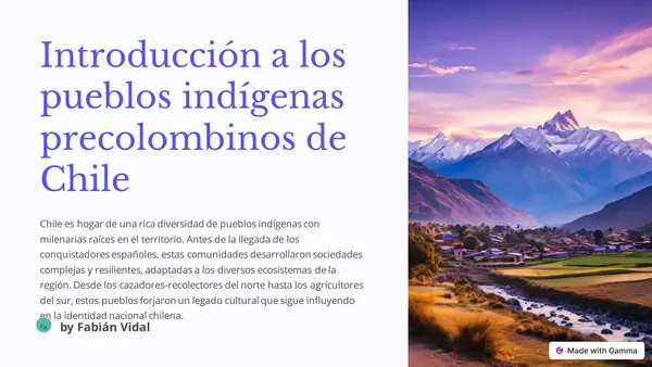 Pueblos indígenas precolombinos de chile