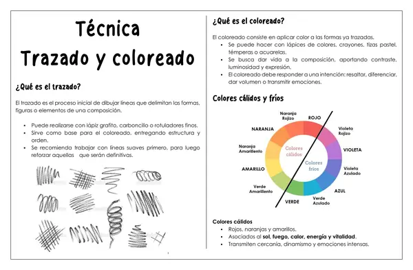 ARTES - Trazado y coloreado 