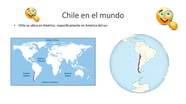 Chile en mapas y países que limitan con chile