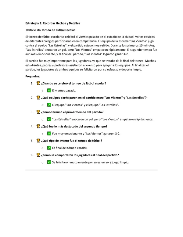 Set de Lecturas comprensivas