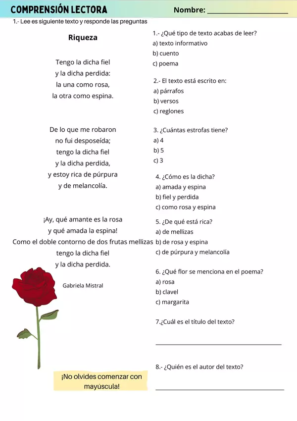 Poemas, Gabriela Mistral