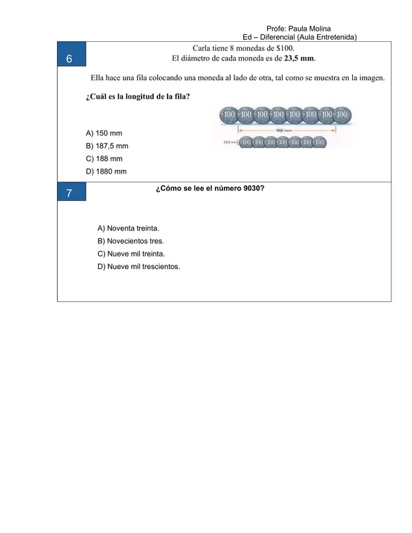 Ensayo SIMCE N°2 de Matemática para 6° Básico 