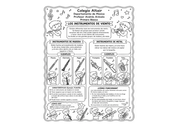 Música,Ciencias e Historia -Primero Básico