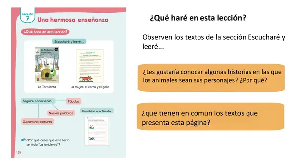 Lección 7 " Una hermosa enseñanza" 2° Básico Leo Primero