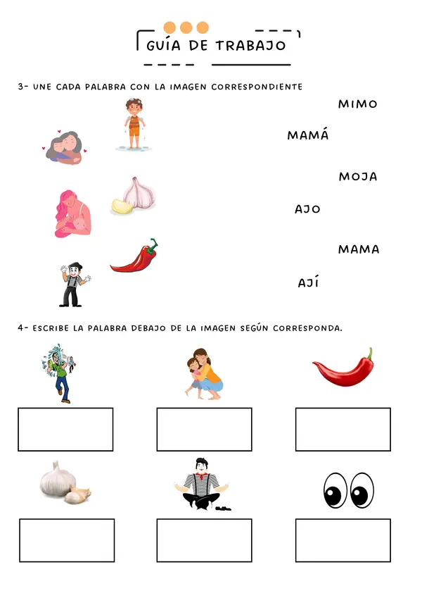 LECCIONES OJO - MAMÁ - LANA - MANO