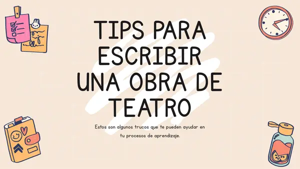 Tips para escribir una obra de teatro