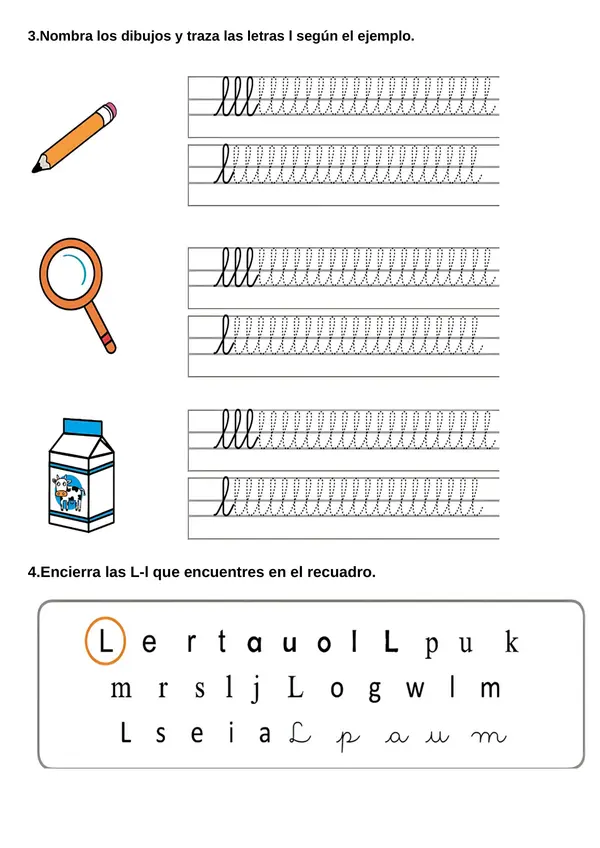 Guía de la letra L