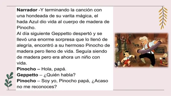PPT obra de teatro Pinocho