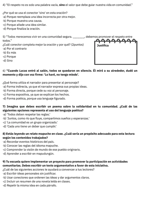Evaluación unidad 2 