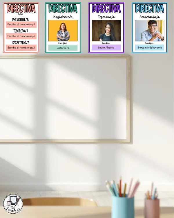 POSTERS PARA LA DIRECTIVA DE CURSO - LINK EDITABLE EN CANVA