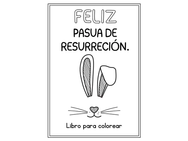 Libro para colorear de pascua de resurrección