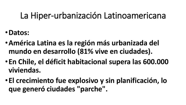 Urbanización, Segregación y el Derecho a la Ciudad