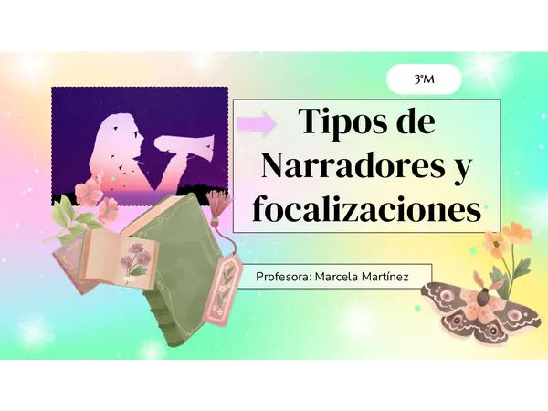 Tipos de Narradores y focalizaciones 3°M