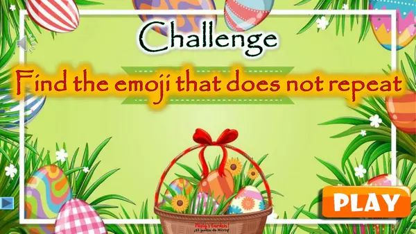 Game: Find the emoji that does not repeat (Easter)