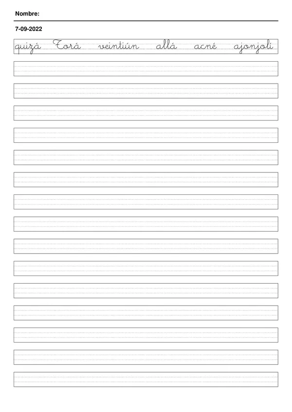 Planas Para Mejorar Caligrafia