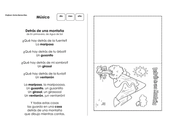 Canción "Detrás de mi montaña" N1