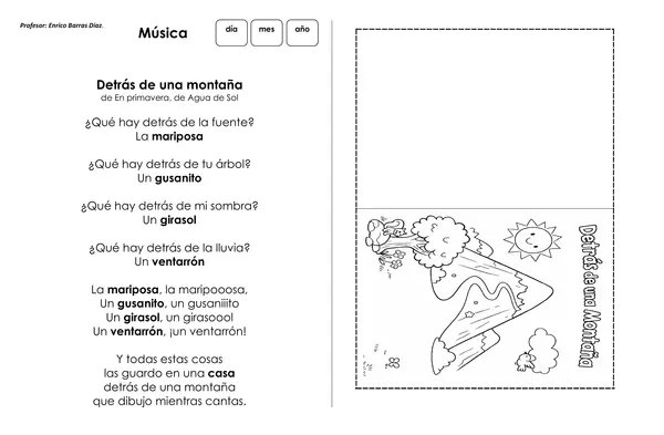 Canción "Detrás de mi montaña" N1
