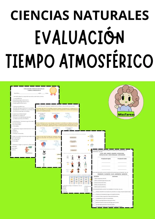  Evaluación de Ciencias Naturales: Tiempo Atmosférico