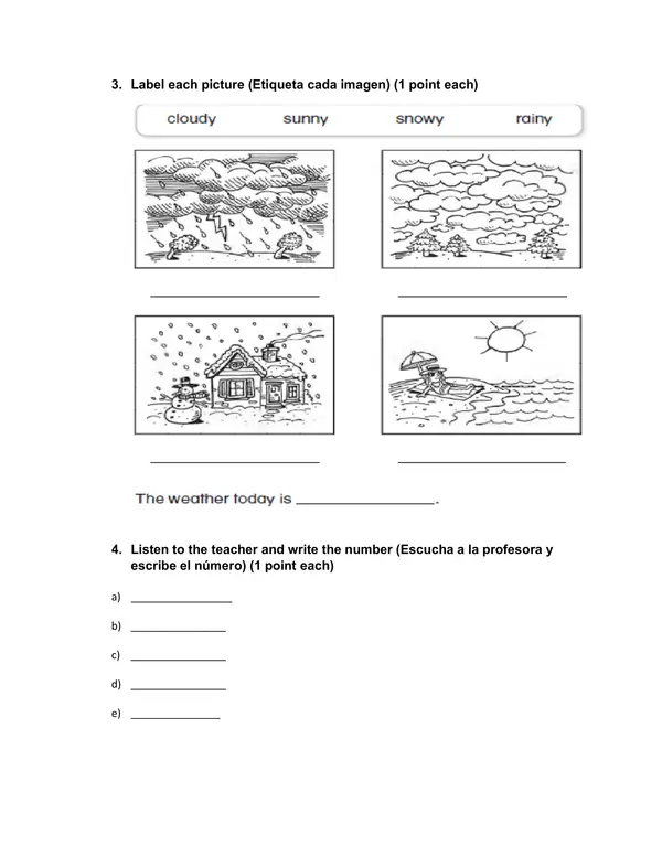 Worksheet- 4th grade Let's celebrate