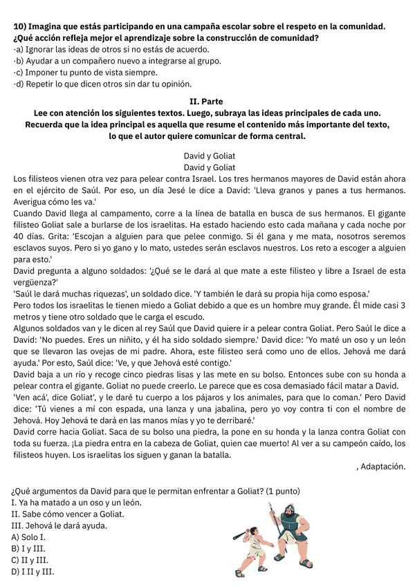 Evaluación unidad 2 