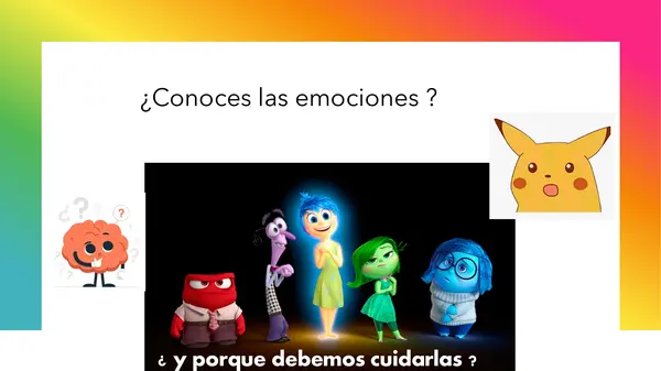 Taller dinamico sobre identificacion de emociones (preescolar y primero de escolar) 