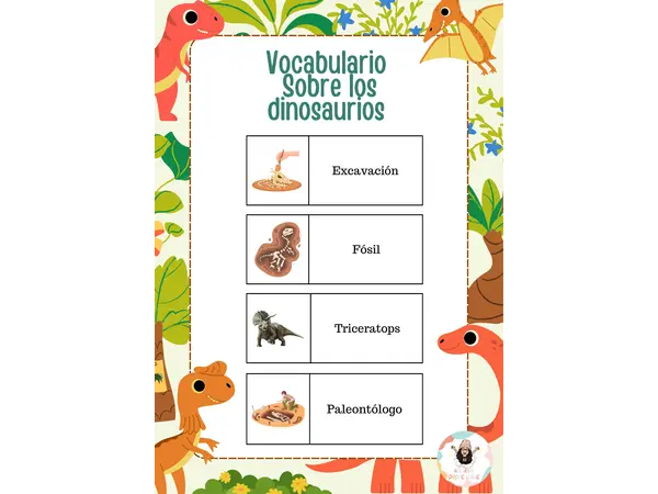 Vocabulario sobre los dinosaurios