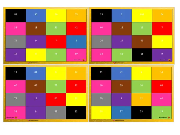 ¡Bingo de Colores y Números!
