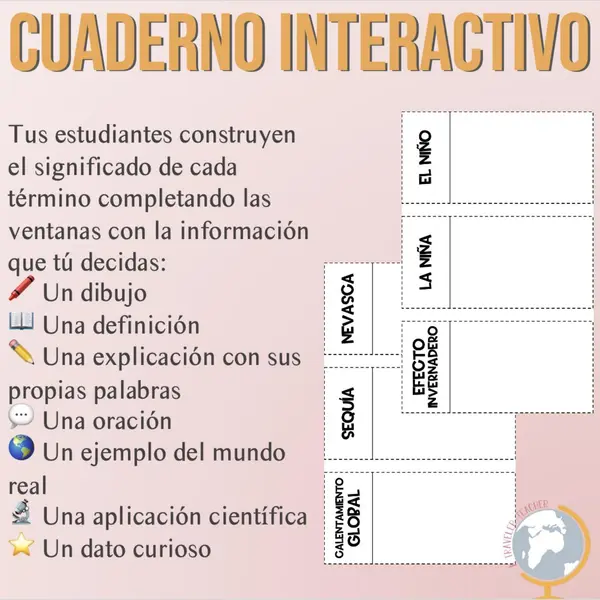 Tiempo Severo Cuaderno interactivo de vocabulario
