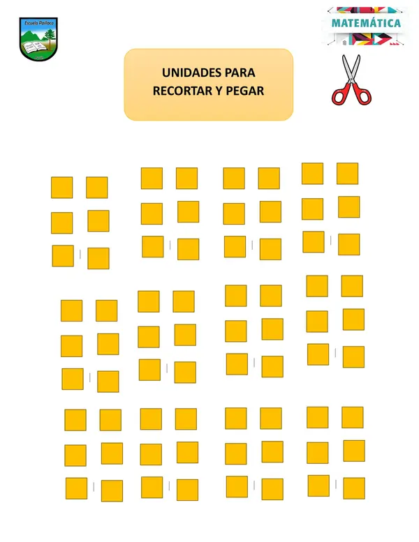 REPRESENTA UNIDADES Y DECENTAS PARA RECORTAR