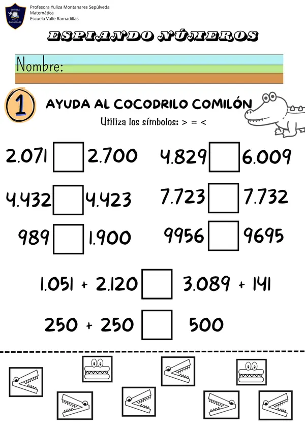 Comparación Numerica hasta 10.000