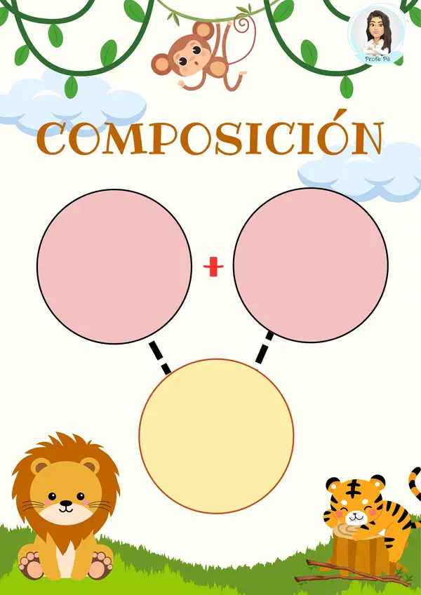 Plantilla de composición y descomposición de números 
