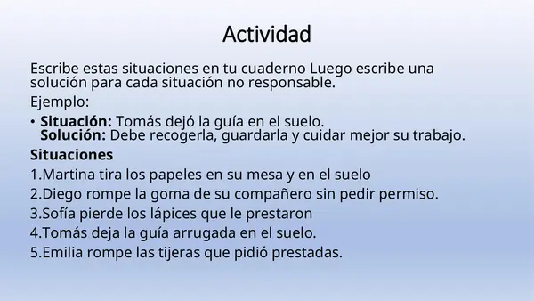 Situaciones cotidianas 