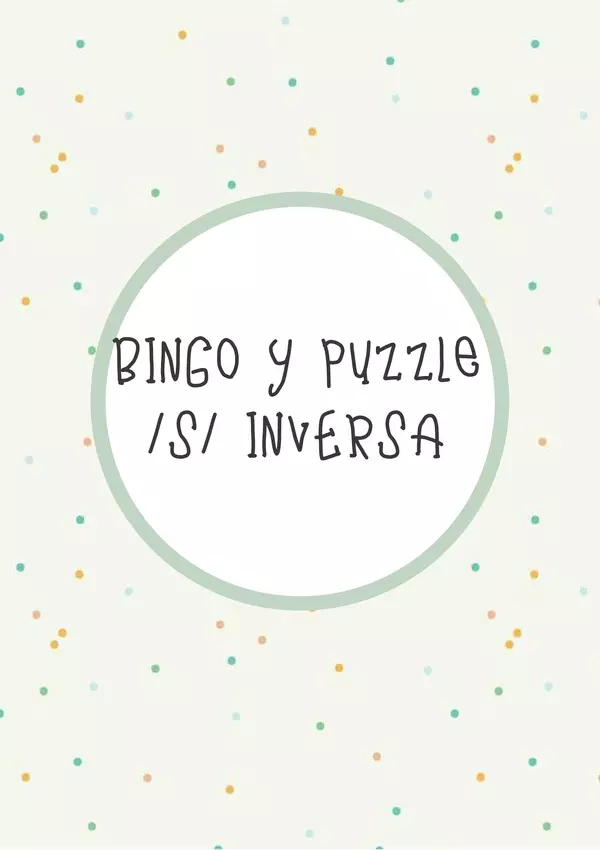 Bingo y puzzle S inversa
