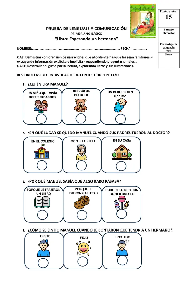 Prueba Libro "Esperando un hermano"