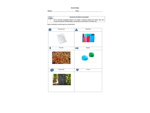 Guía de aprendizaje, clasificación de elementos según su propiedades 