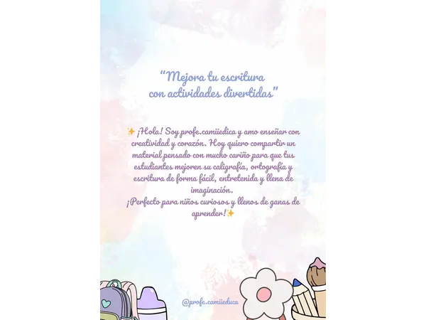 Cuadernillo escritura Creativa 