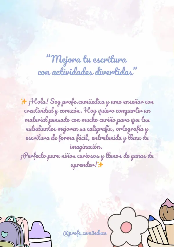 Cuadernillo escritura Creativa 
