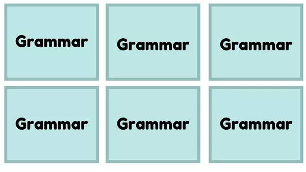 Tarjetas grammar, vocabulary, think&create