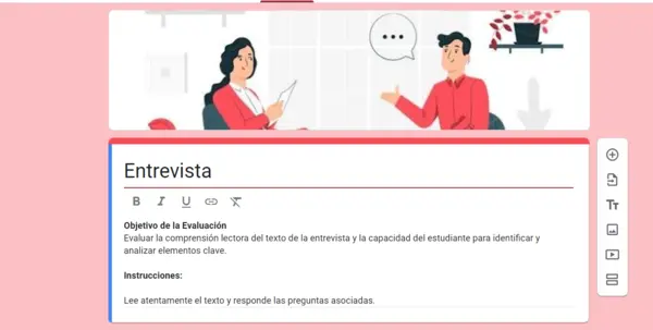 Formulario Google- Evaluación breve comprensión lectora de una entrevista