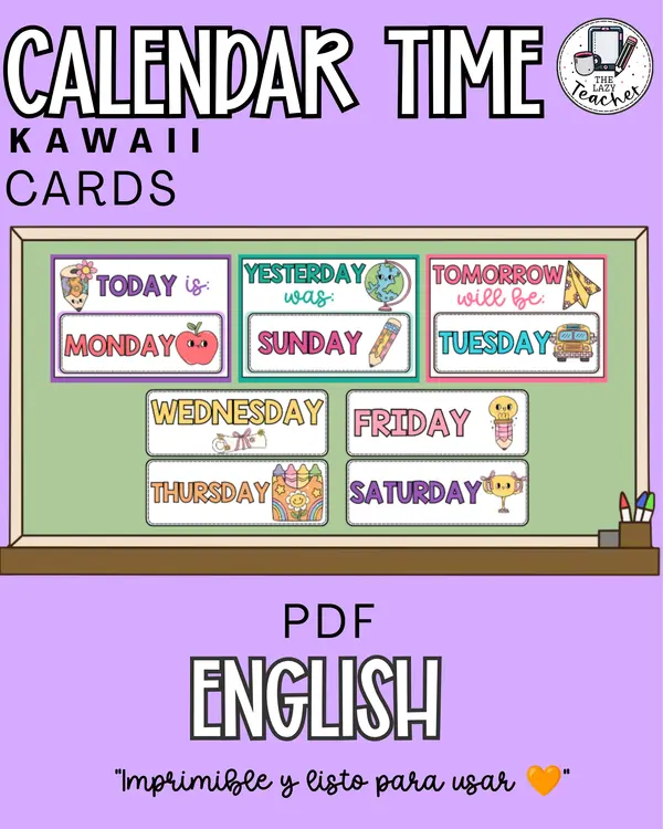 FLASHCARDS RUTINA INICIO DE CLASE - ENGLISH