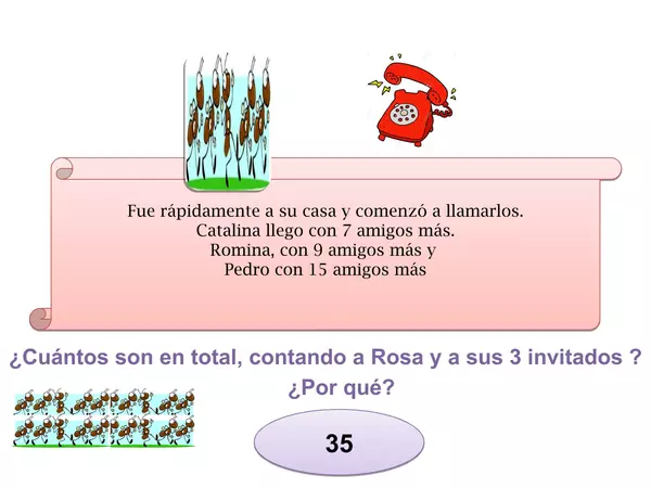 Presentacion Tipo Cuento para trabajo sumas y restas Tercero Basico