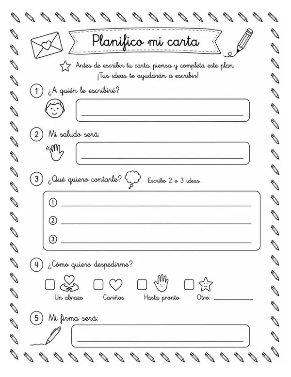 💌 La carta: estructura y producción | 2° básico