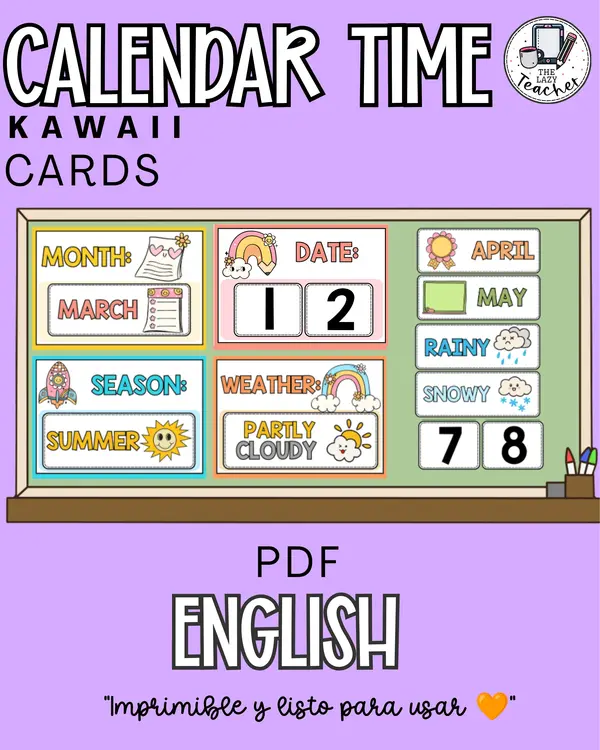 FLASHCARDS RUTINA INICIO DE CLASE - ENGLISH