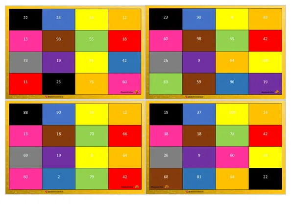 ¡Bingo de Colores y Números!