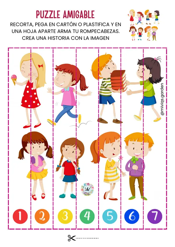 Puzzles Amigables (Recorta y arma)