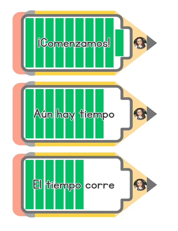 Indicadores Visuales de Tiempo - Español e Inglés