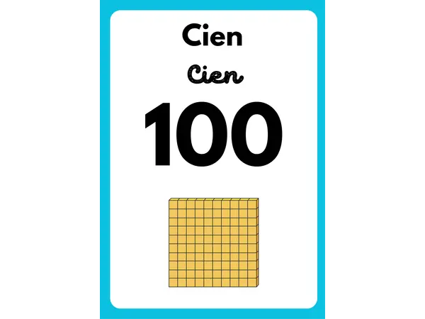 CARTELES DE NÚMEROS 100 EN 100