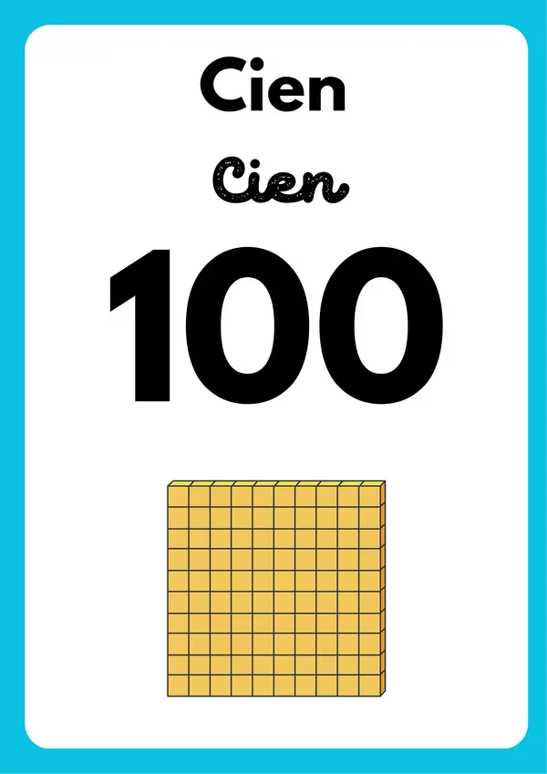 CARTELES DE NÚMEROS 100 EN 100