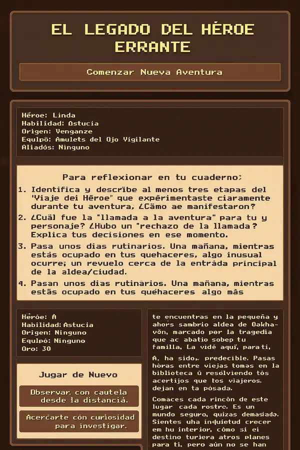 El viaje del héroe - Aventura narrativa 